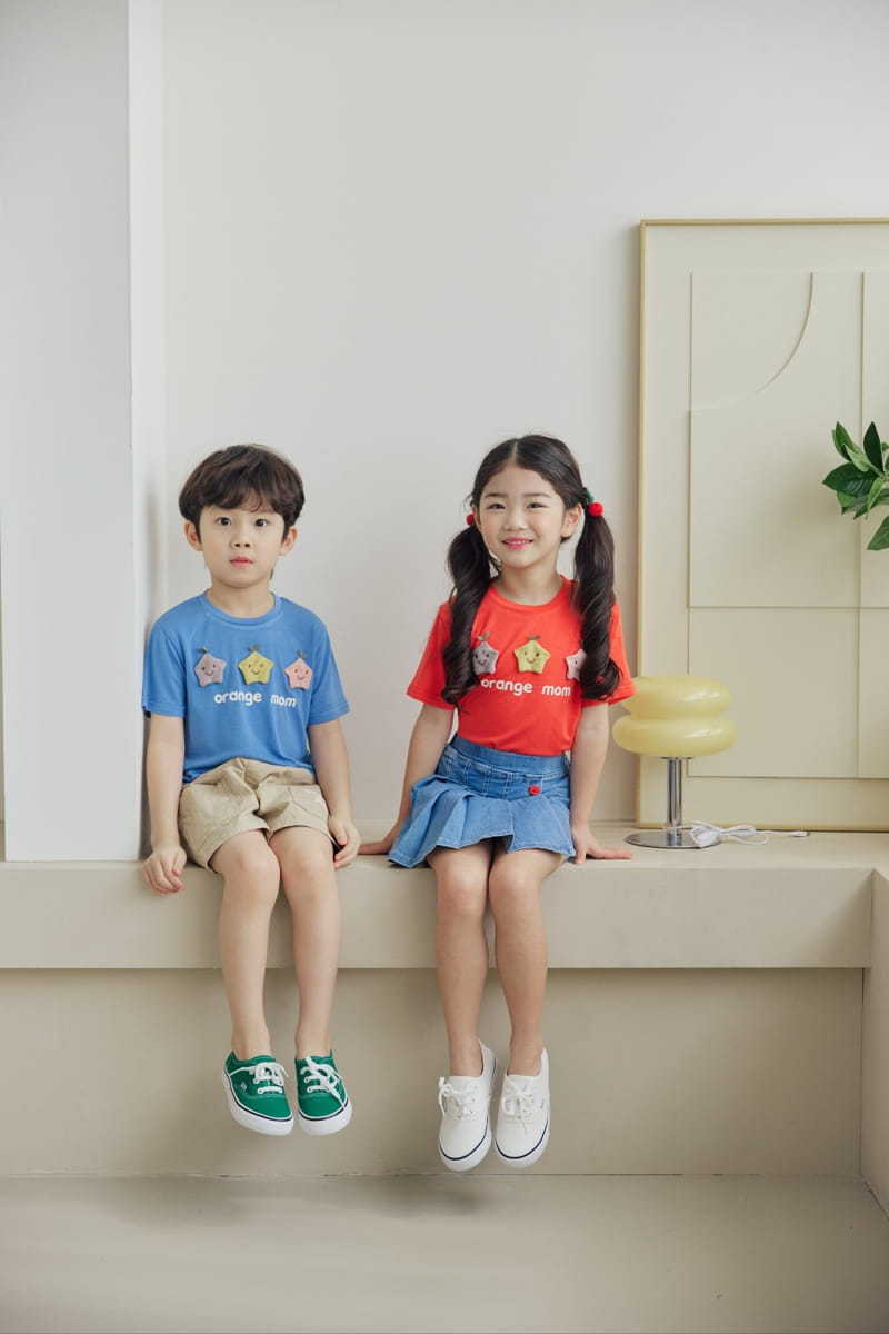 Orange Mom - Korean Children Fashion - #discoveringself - Star Tee - 5