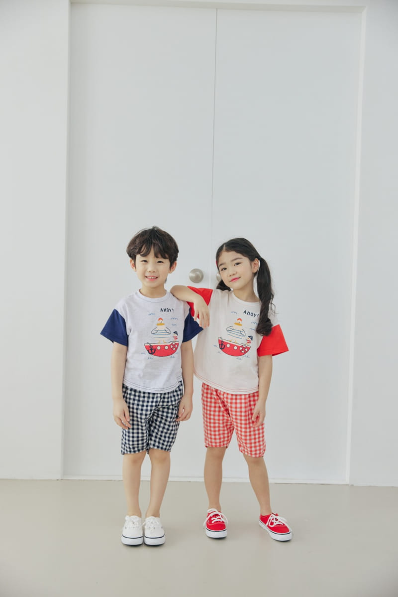 Orange Mom - Korean Children Fashion - #discoveringself - Check Baggy Pants - 3
