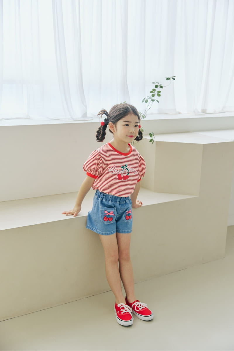 Orange Mom - Korean Children Fashion - #discoveringself - Cherry Patch Span Pants - 2