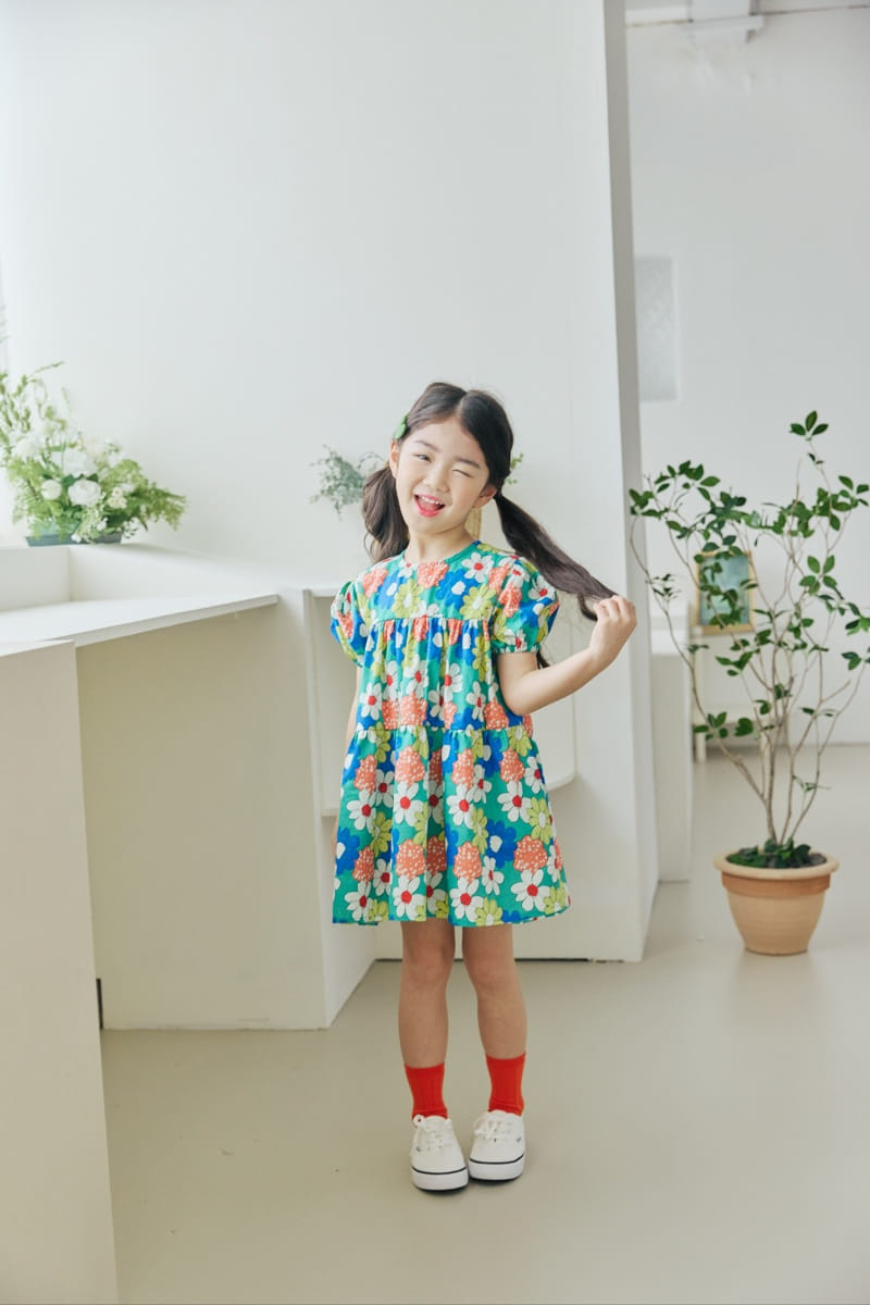 Orange Mom - Korean Children Fashion - #discoveringself - Shirring One-Piece - 4