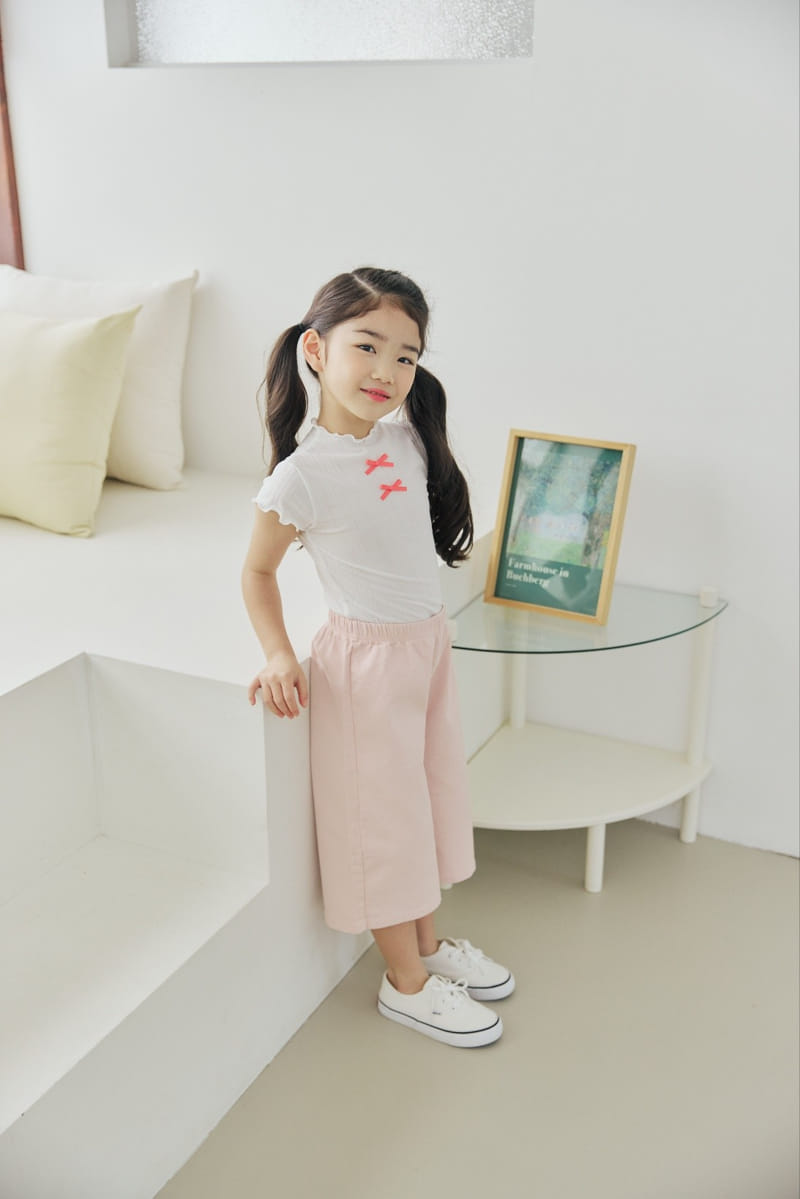 Orange Mom - Korean Children Fashion - #kidsshorts - Intalock Ribbion Tee - 10