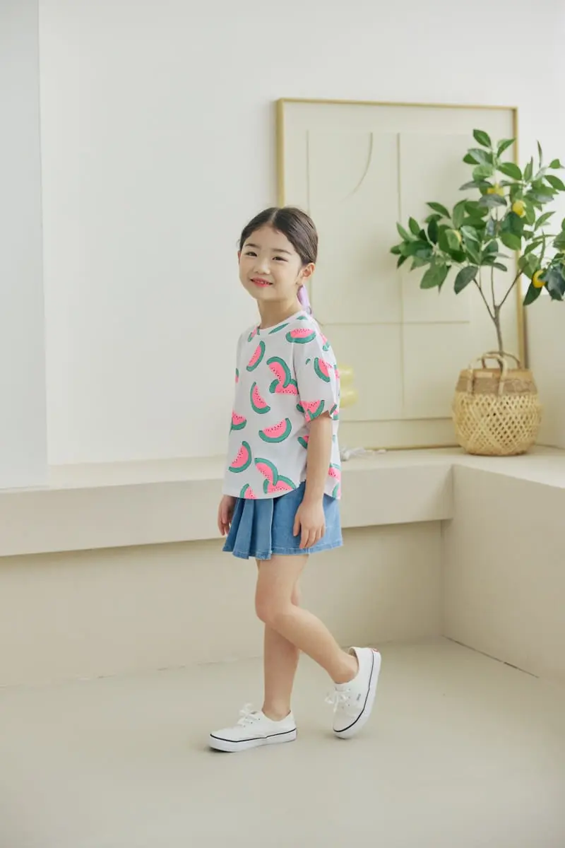 Orange Mom - Korean Children Fashion - #kidsshorts - Watermelon Tee