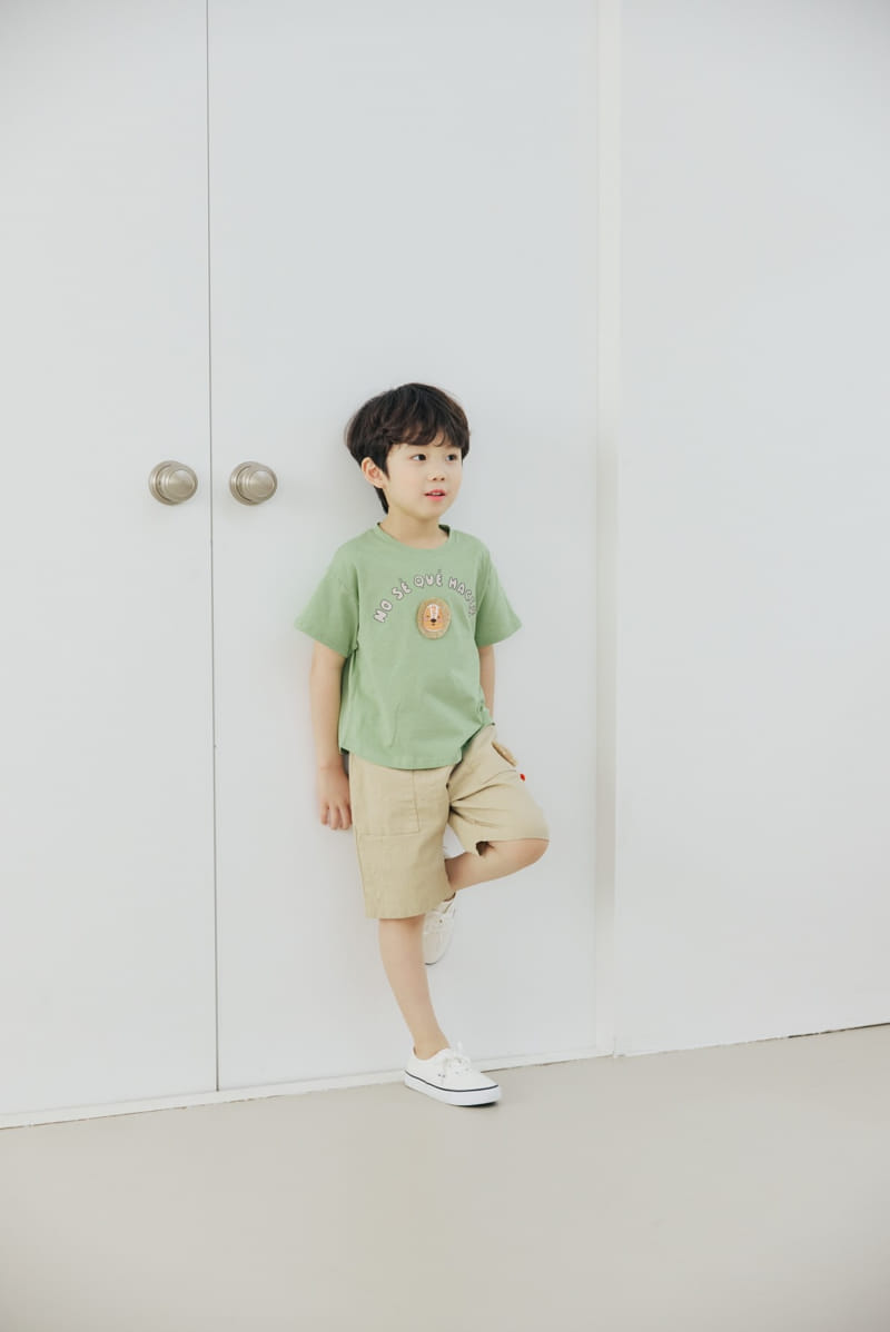 Orange Mom - Korean Children Fashion - #kidsshorts - Lion Motive Tee - 9