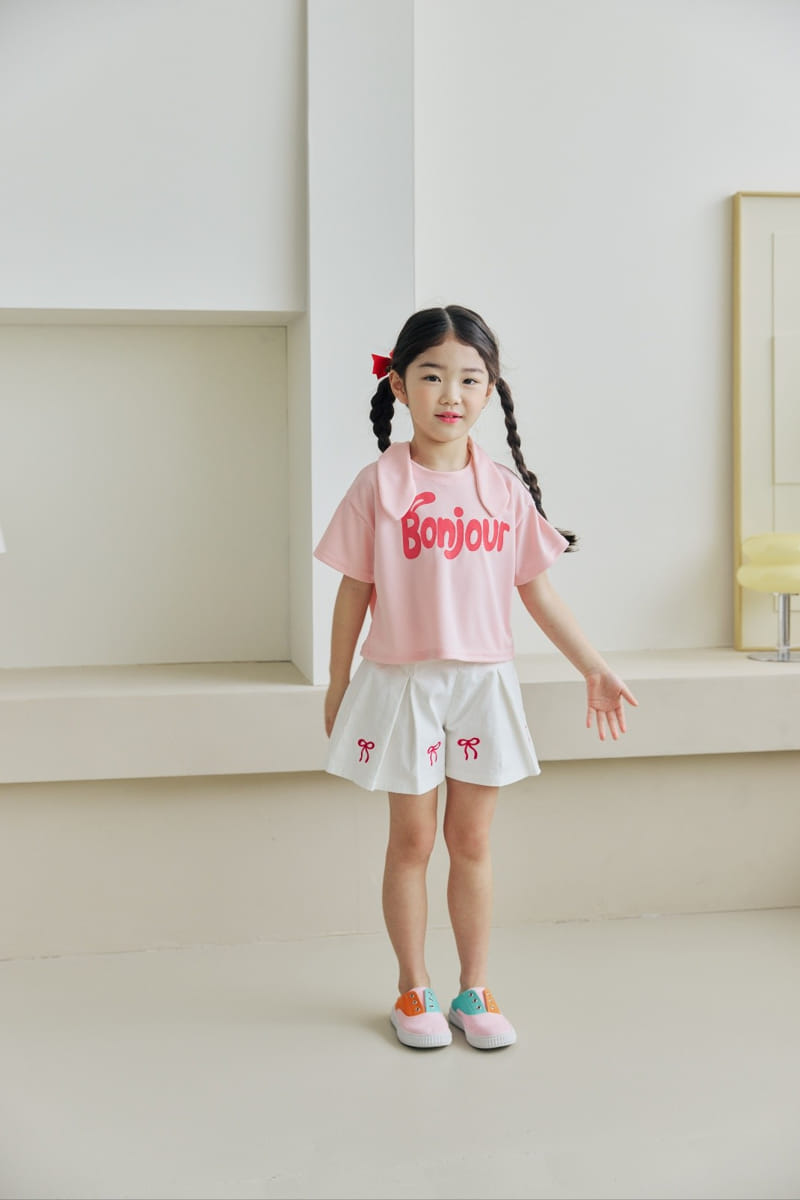 Orange Mom - Korean Children Fashion - #kidsstore - Ribbon Wrinkle Skirt Pants - 6