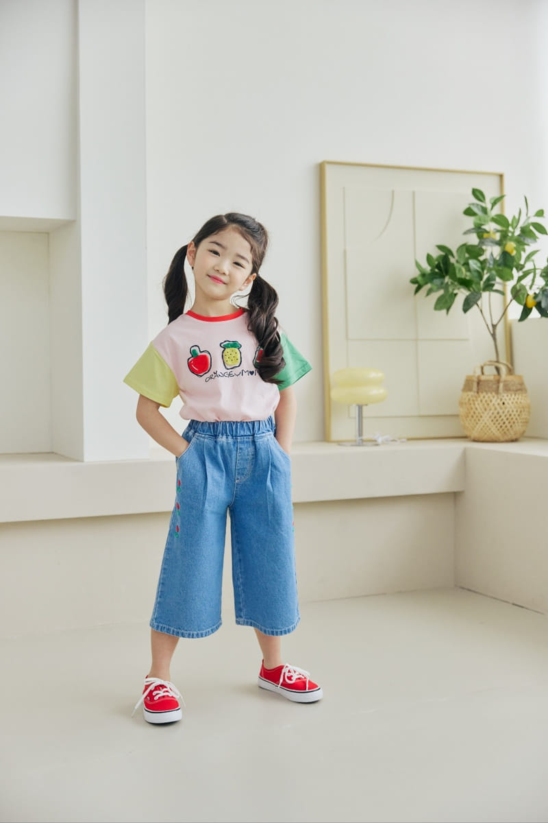 Orange Mom - Korean Children Fashion - #kidsshorts - Fruit Tee - 4