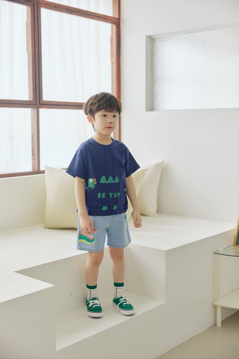 Orange Mom - Korean Children Fashion - #kidsstore - Dinosaur Pocket Tee - 3