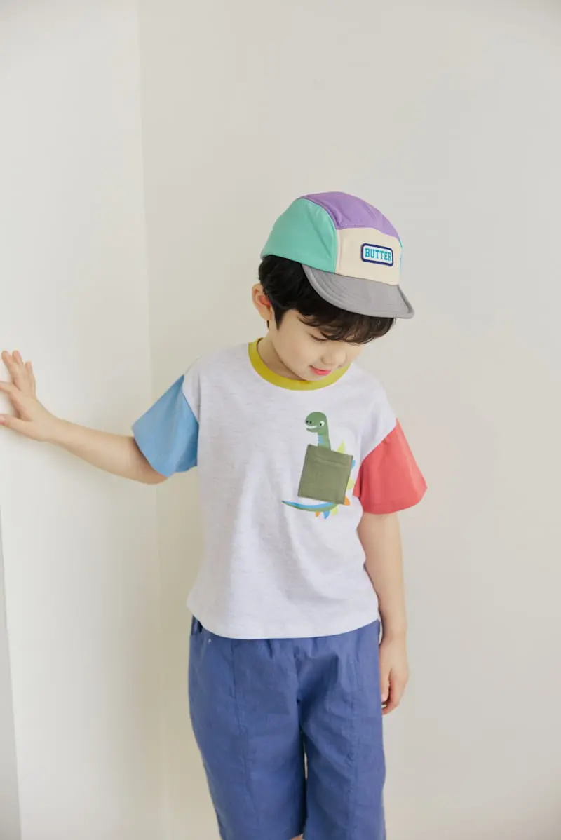 Orange Mom - Korean Children Fashion - #kidsstore - Pocket Dino Tee - 3