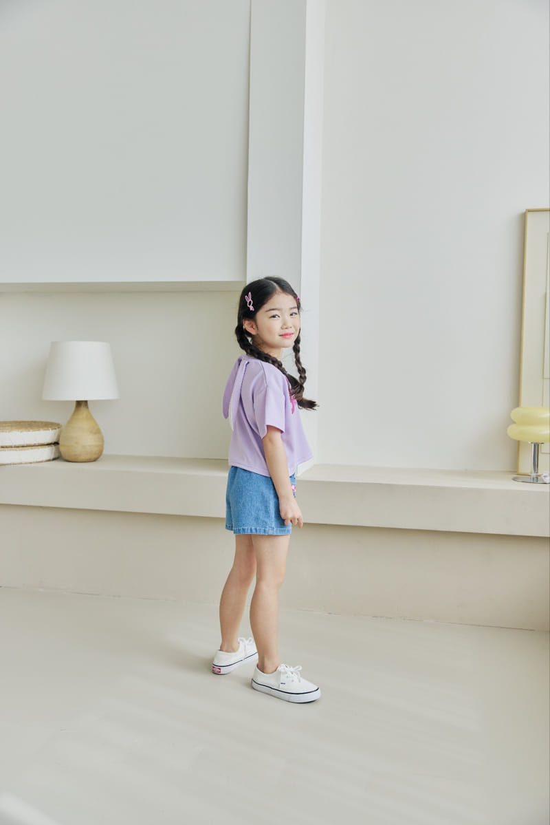 Orange Mom - Korean Children Fashion - #kidsstore - Rabbit Ear Crop Shirt