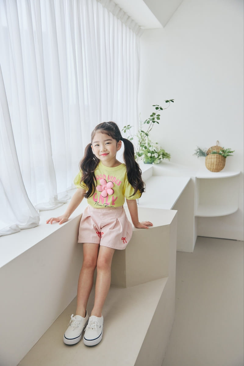 Orange Mom - Korean Children Fashion - #kidzfashiontrend - Ribbon Wrinkle Skirt Pants - 7