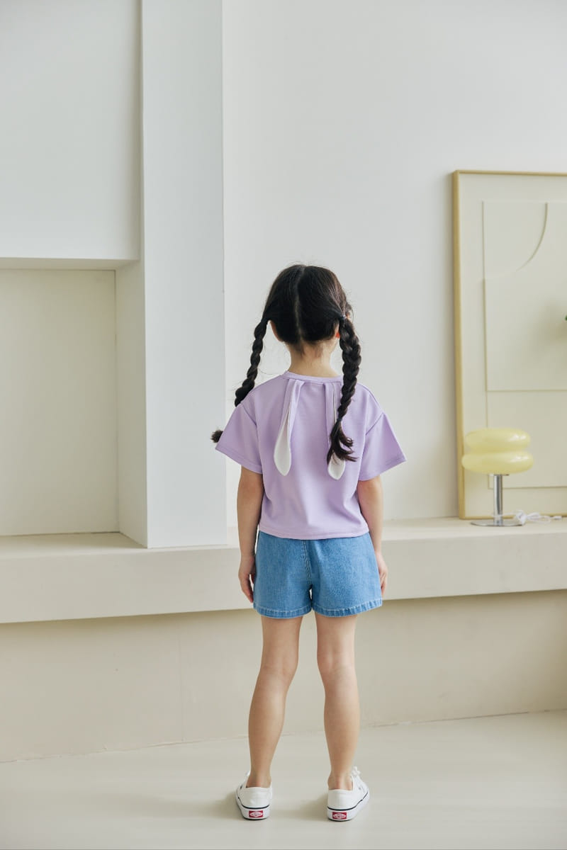 Orange Mom - Korean Children Fashion - #kidzfashiontrend - Rabbit Ear Crop Shirt - 2
