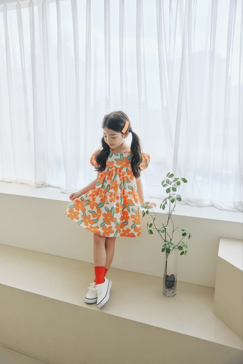 Orange Mom - Korean Children Fashion - #littlefashionista - Shirring One-Piece - 9