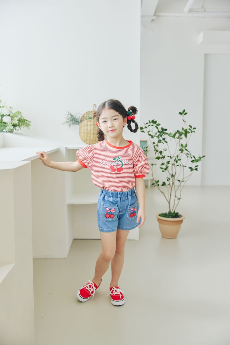 Orange Mom - Korean Children Fashion - #littlefashionista - ST Cherry Tee