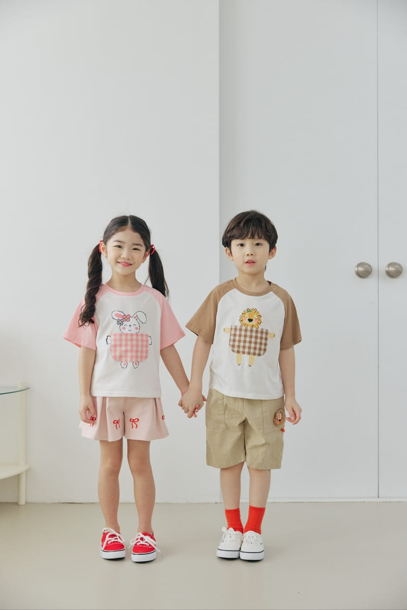 Orange Mom - Korean Children Fashion - #magicofchildhood - Check Pocket Tee - 3