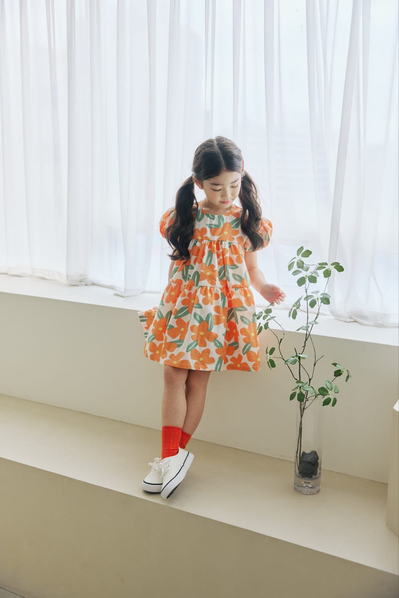 Orange Mom - Korean Children Fashion - #magicofchildhood - Shirring One-Piece - 10