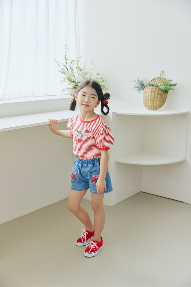 Orange Mom - Korean Children Fashion - #magicofchildhood - ST Cherry Tee - 2
