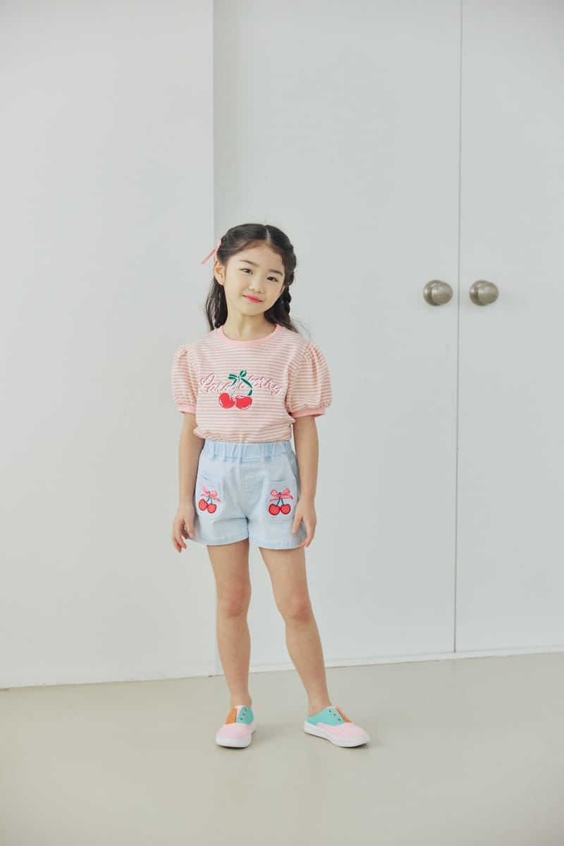 Orange Mom - Korean Children Fashion - #magicofchildhood - Cherry Patch Span Pants - 9