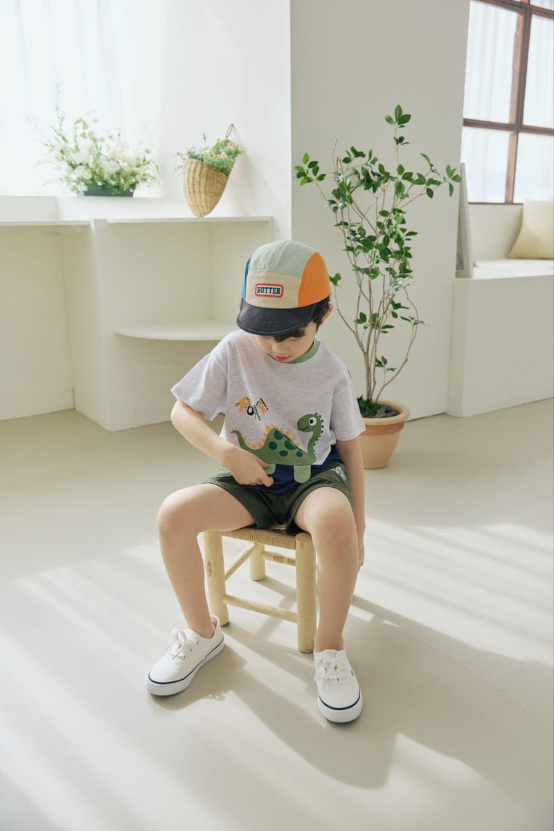 Orange Mom - Korean Children Fashion - #minifashionista - Solid Dino Tee