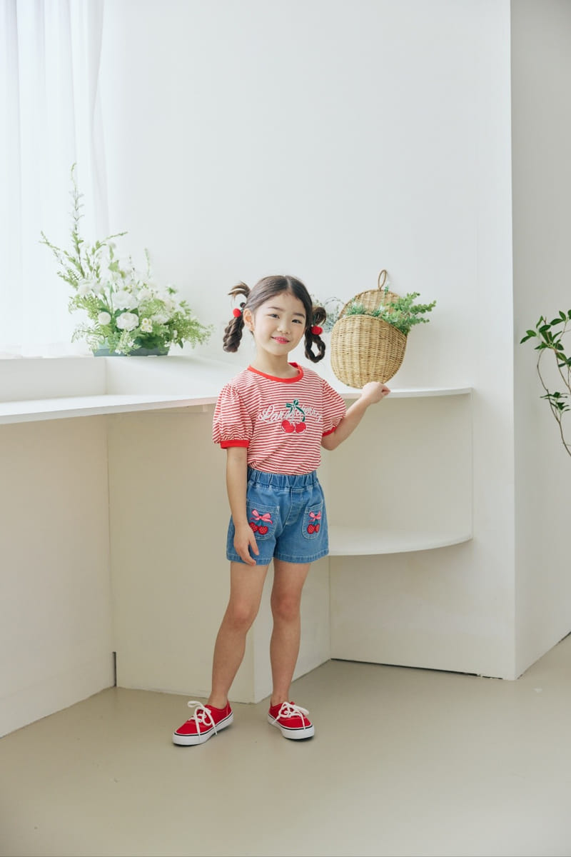 Orange Mom - Korean Children Fashion - #minifashionista - ST Cherry Tee - 3