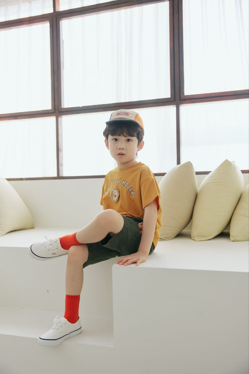 Orange Mom - Korean Children Fashion - #minifashionista - Lion Motive Tee