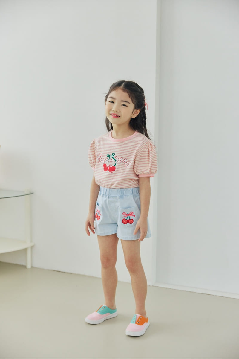 Orange Mom - Korean Children Fashion - #minifashionista - Cherry Patch Span Pants - 10