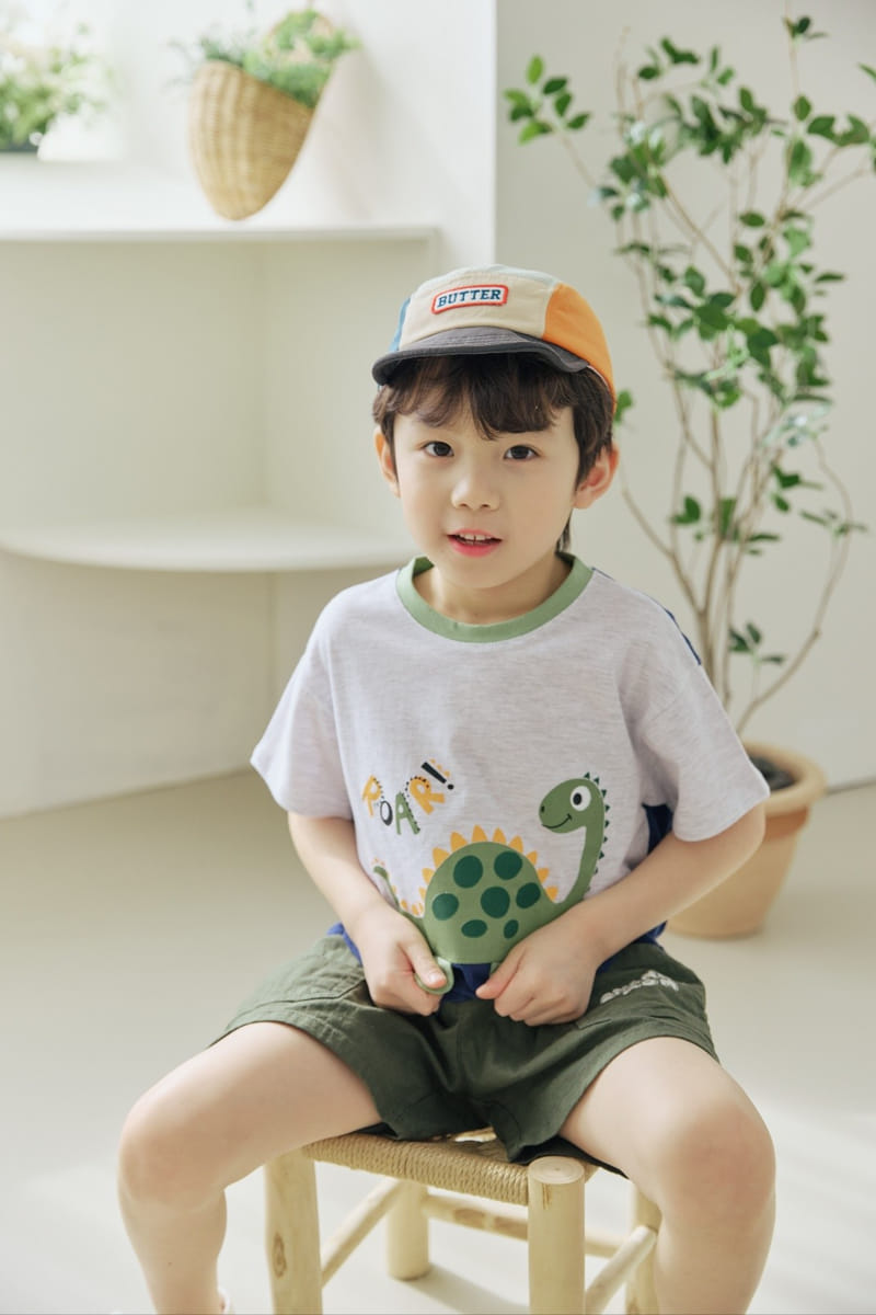 Orange Mom - Korean Children Fashion - #prettylittlegirls - Solid Dino Tee - 2