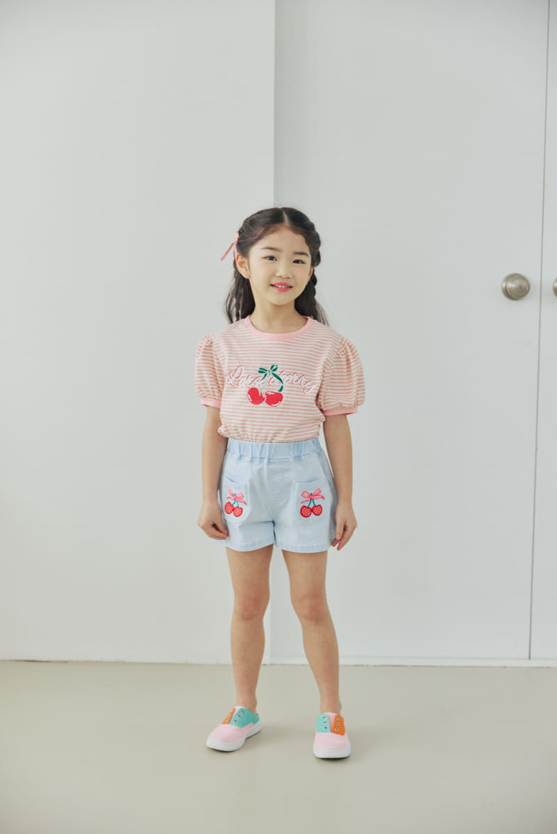 Orange Mom - Korean Children Fashion - #minifashionista - ST Cherry Tee - 4
