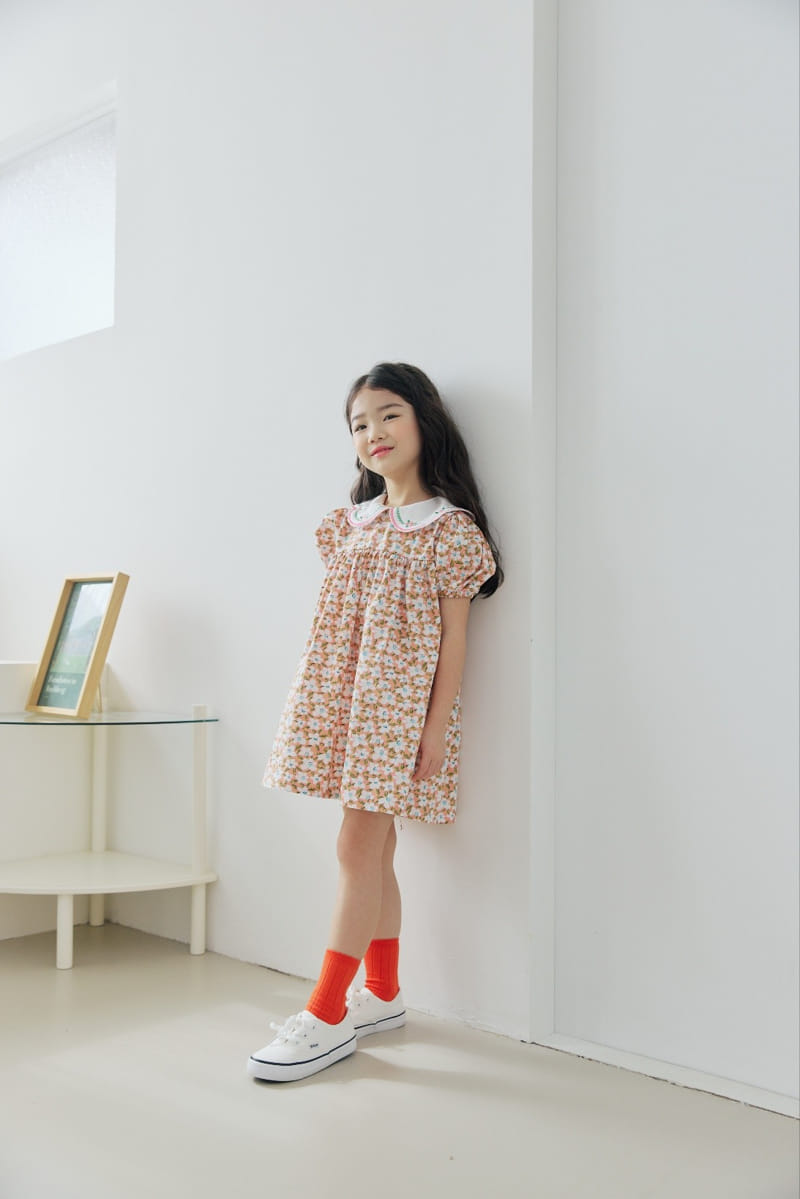Orange Mom - Korean Children Fashion - #stylishchildhood - Eri Embroidery One-Piece