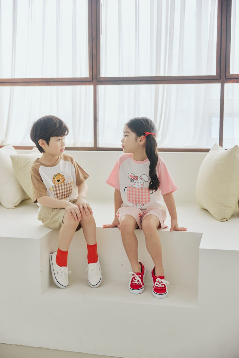 Orange Mom - Korean Children Fashion - #todddlerfashion - Check Pocket Tee - 6