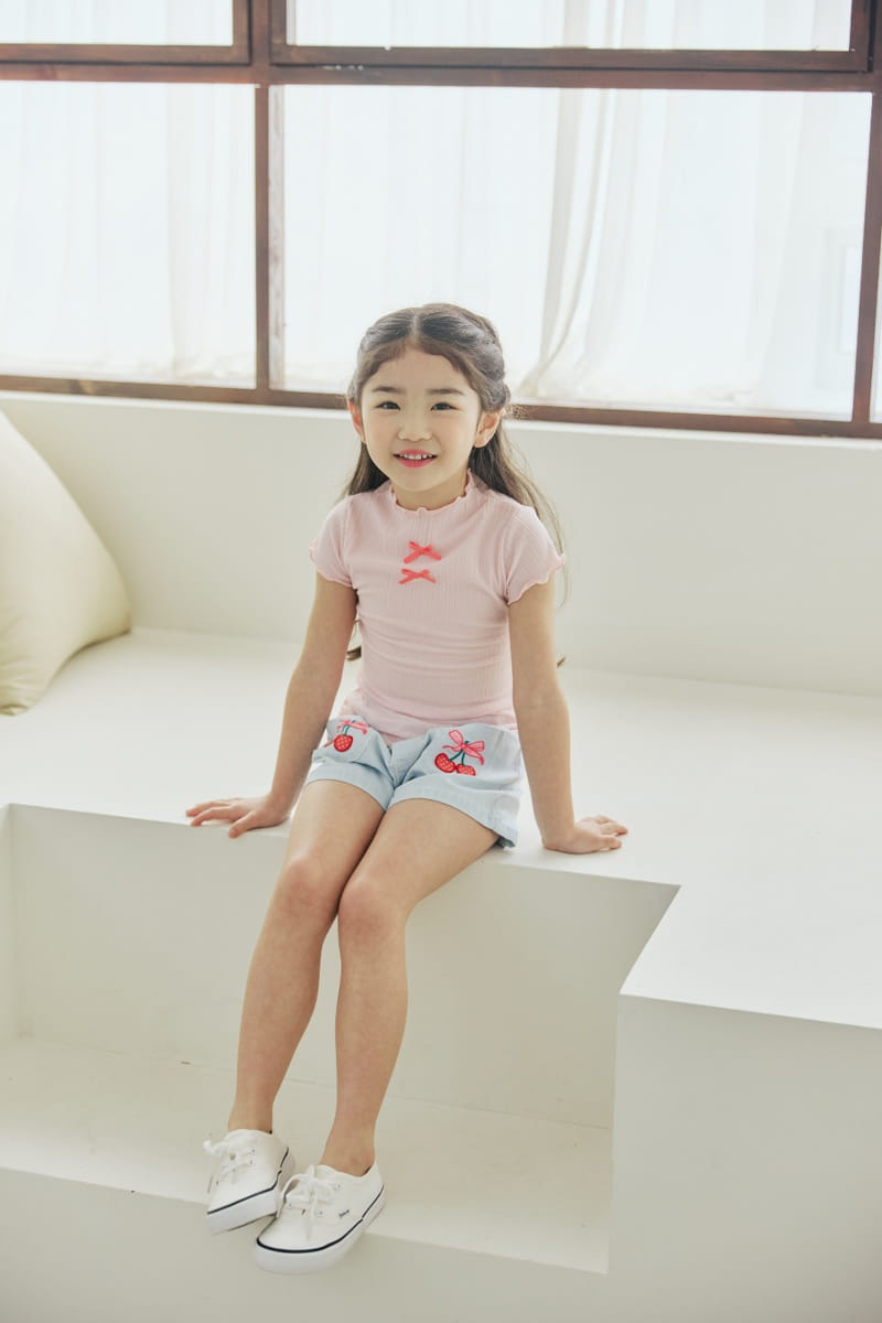 Orange Mom - Korean Children Fashion - #todddlerfashion - Intalock Ribbion Tee - 2