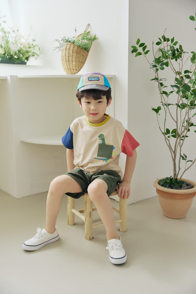 Orange Mom - Korean Children Fashion - #toddlerclothing - Pocket Dino Tee - 11