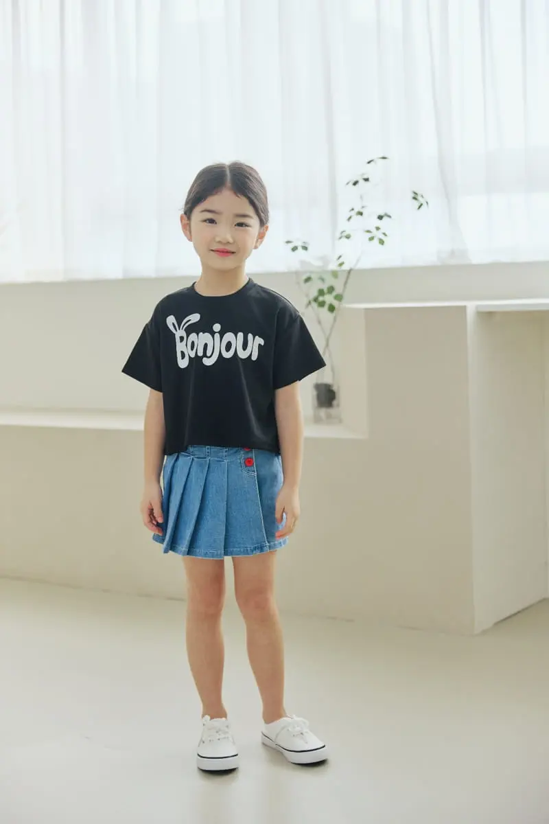 Orange Mom - Korean Children Fashion - #toddlerclothing - Rabbit Ear Crop Shirt - 9