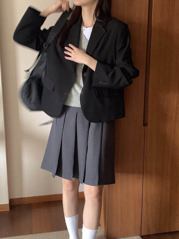 Osense - Korean Women Fashion - #pursuepretty - Classic Crop Jacket - 7