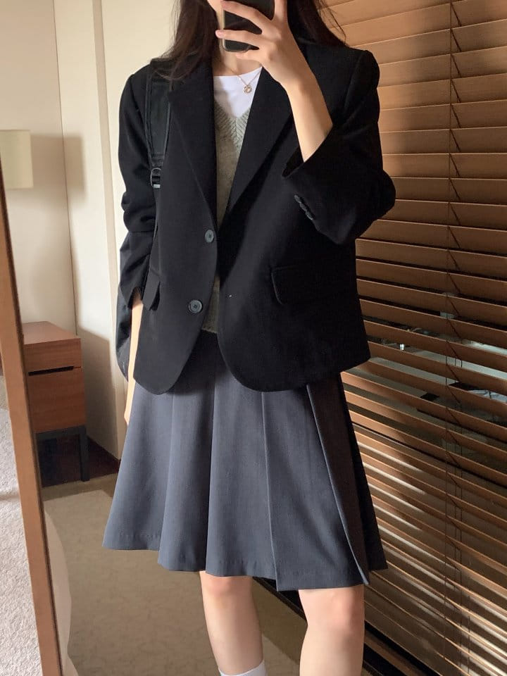 Osense - Korean Women Fashion - #restrostyle - Classic Crop Jacket - 8