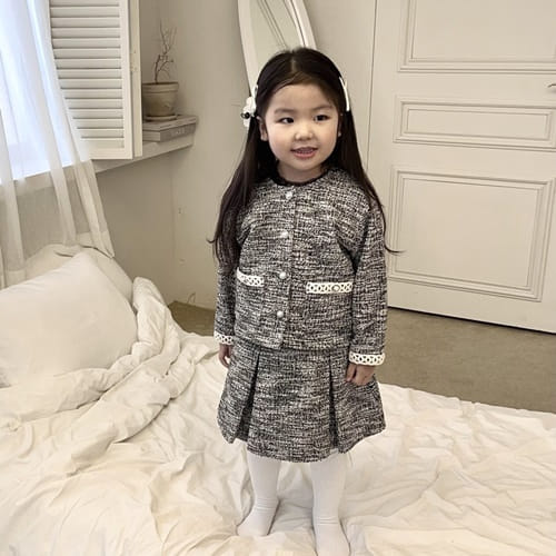 P.o.m - Korean Children Fashion - #Kfashion4kids - Modern Tweed Skirt