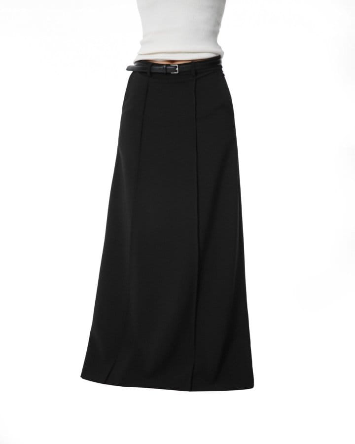 Paper Moon - Korean Women Fashion - #womensfashion - Pin Tuck Detail Maxi Flared Skirt  - 4