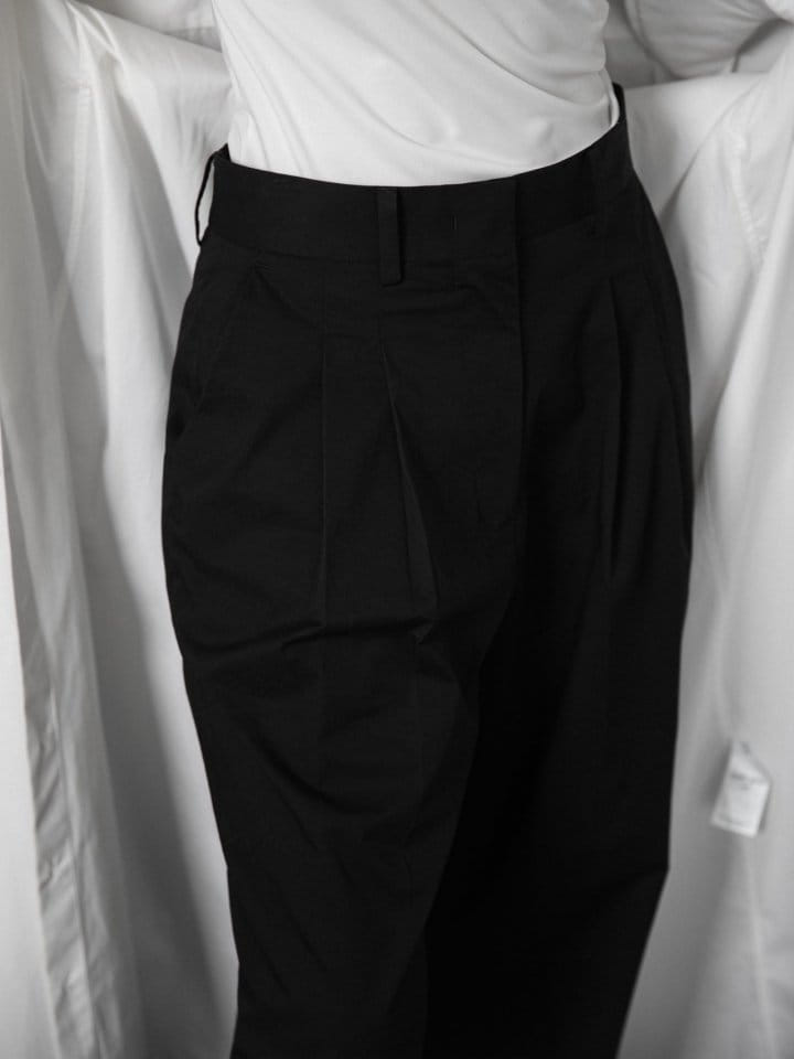 Paper Moon - Korean Women Fashion - #momslook - C Two Pin Tuck Wide Trousers - 3