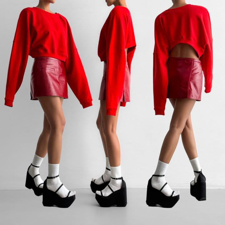 Paper Moon - Korean Women Fashion - #momslook - Crinkle Patent Vegan L Mini Skirt
