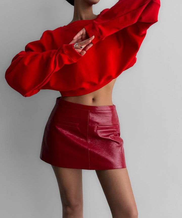 Paper Moon - Korean Women Fashion - #momslook - Crinkle Patent Vegan L Mini Skirt - 2