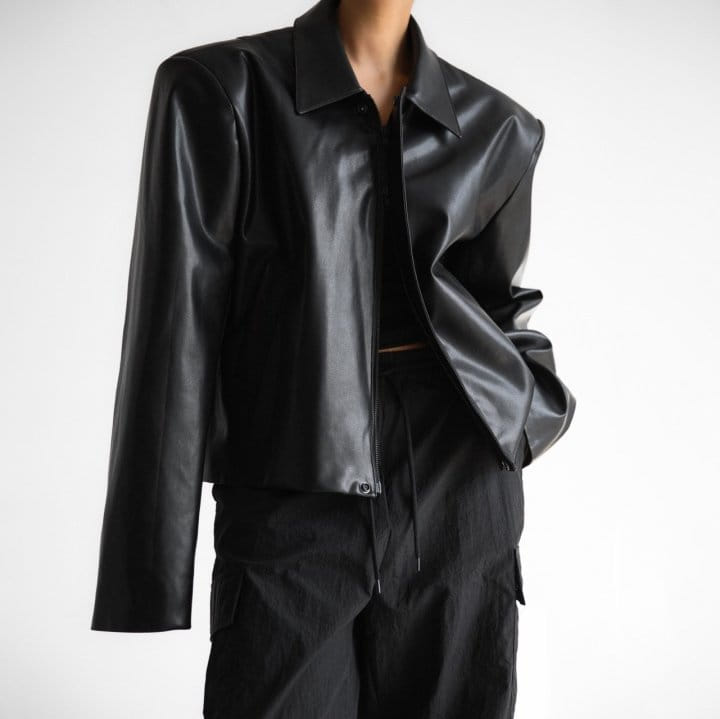 Paper Moon - Korean Women Fashion - #momslook - Two Way Zipped Vegan L jacket