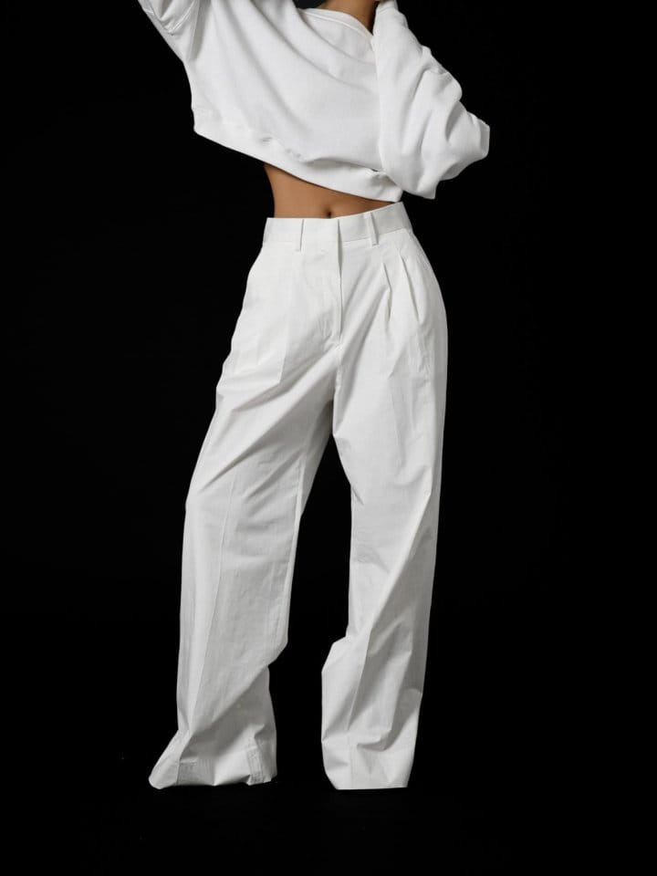 Paper Moon - Korean Women Fashion - #momslook - C Two Pin Tuck Wide Trousers - 2