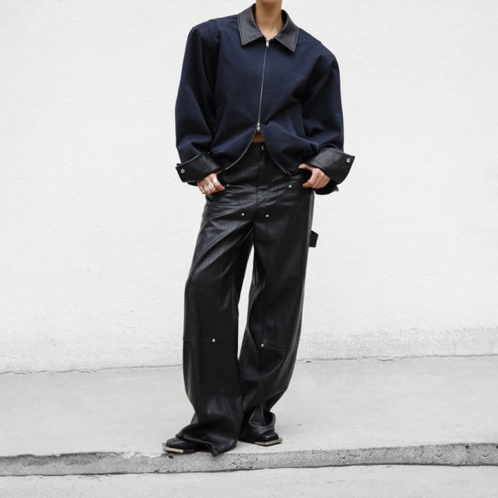Paper Moon - Korean Women Fashion - #momslook - L Collar Bi Color C Blouson - 2