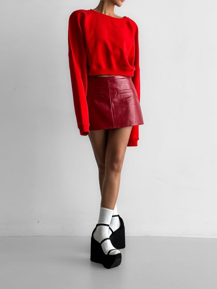 Paper Moon - Korean Women Fashion - #pursuepretty - Crinkle Patent Vegan L Mini Skirt - 6