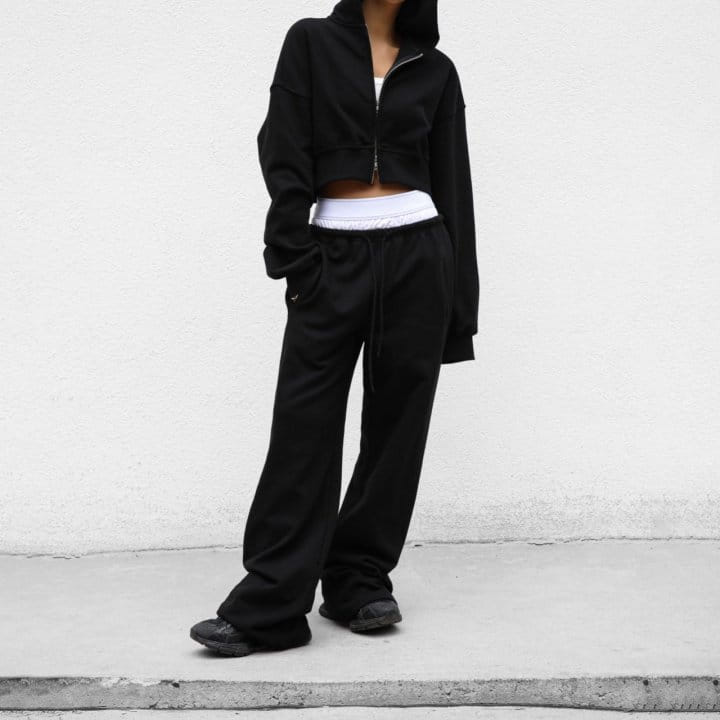 Paper Moon - Korean Women Fashion - #restrostyle - Stringless Cropped Two Way Full Zipped Up Hoodie - 2