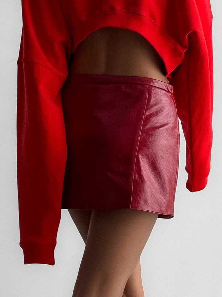 Paper Moon - Korean Women Fashion - #romanticstyle - Crinkle Patent Vegan L Mini Skirt - 8