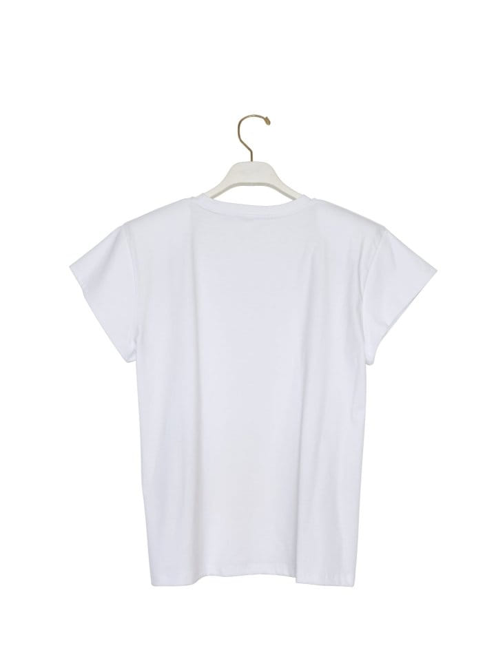 Paper Moon - Korean Women Fashion - #romanticstyle - Premium C Classic Slim Padded T Shirt - 6