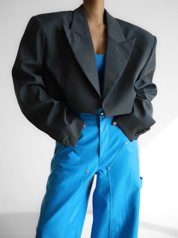 Paper Moon - Korean Women Fashion - #shopsmall - W Peaked Lapel Buttonless Cropped Blazer - 6