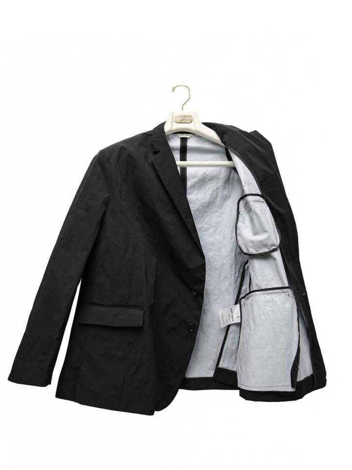 Paper Moon - Korean Women Fashion - #thelittlethings - Oversized Back Side Slit Nylon Twill Blazer  - 8