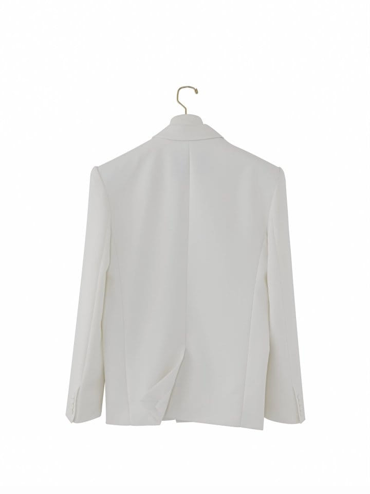 Paper Moon - Korean Women Fashion - #thelittlethings - Square Shoulder Oversized Twill Blazer - 9