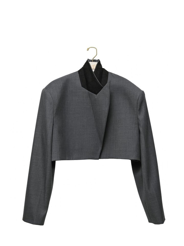 Paper Moon - Korean Women Fashion - #thelittlethings - W Peaked Lapel Buttonless Cropped Blazer - 8