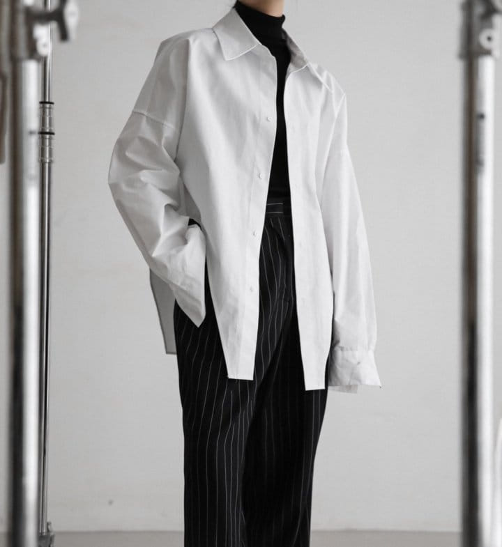 Paper Moon - Korean Women Fashion - #vintagekidsstyle - Bodysuit Detail Button Down Shirt 